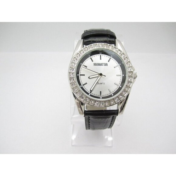 Women Manhattan by Croton Quartz Analog 39mm Round Watch (G732) "New Battery" - Picture 6 of 10